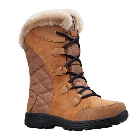 Columbia Ice Maiden II BK1581-288 Womens Elk Black Lace Up Snow Boots Size 10 - Picture 1 of 16